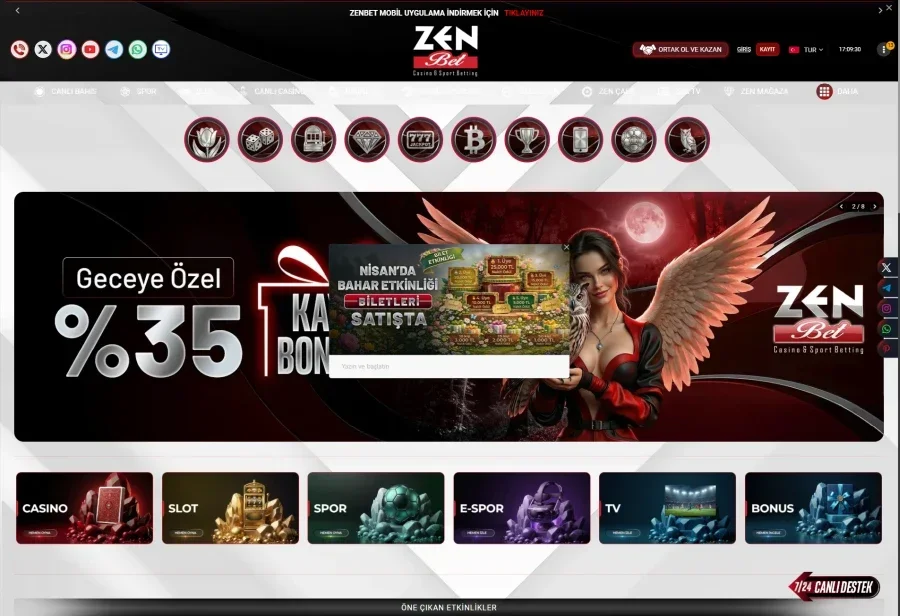 Zenbet ekran görüntüsü